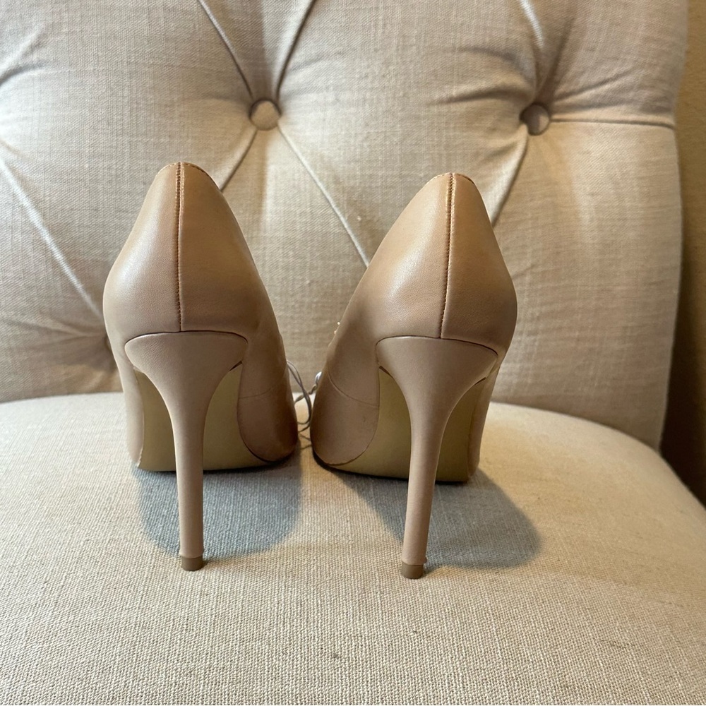 French Connection Tan / beige Pointed Toe Heels/ Pumps - Picture 7 of 11